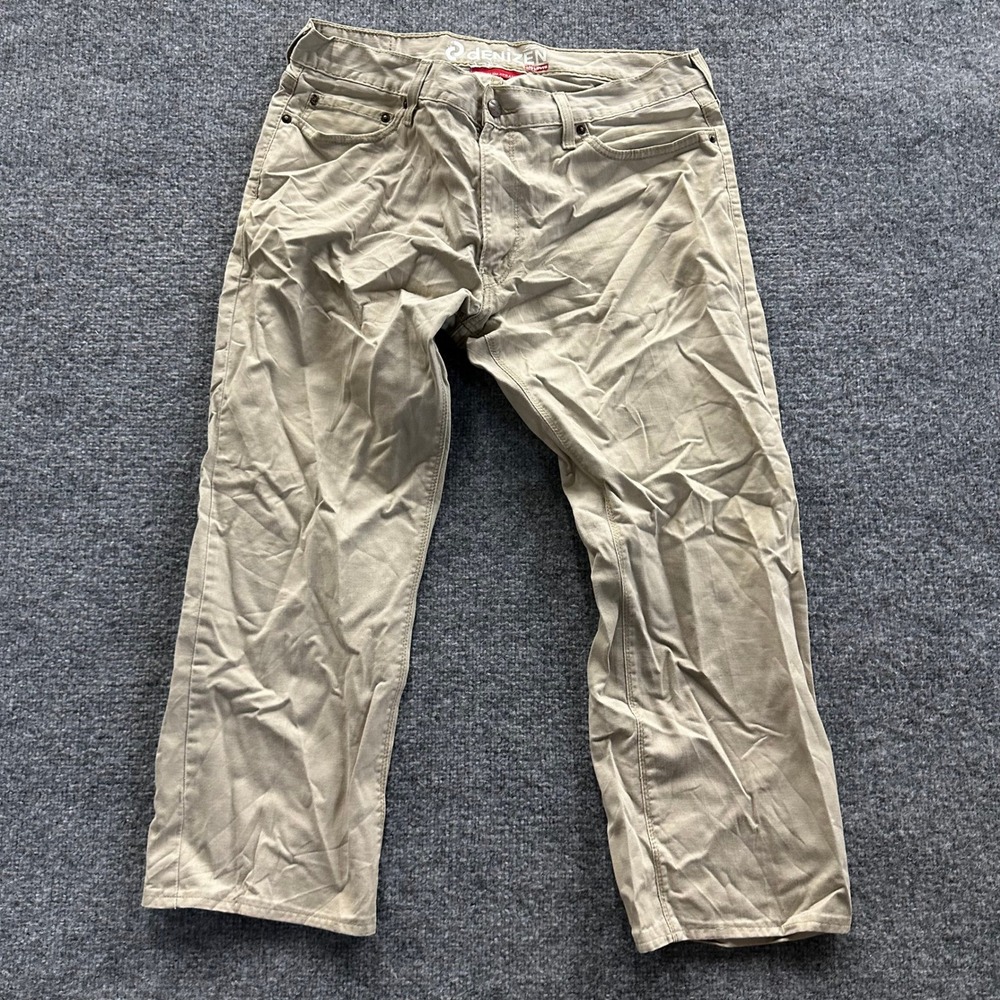 Denizen Pants Mens Size 36x30 Beige 218 Slim Straight Khaki Chino Cotton